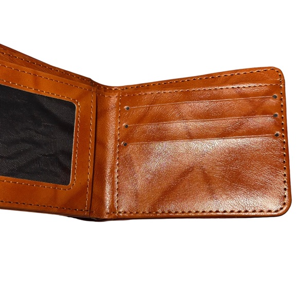 Wallet 4.5”x3.5” $100 Bill Brown Bifold Simple Novelty - Picture 6 of 8